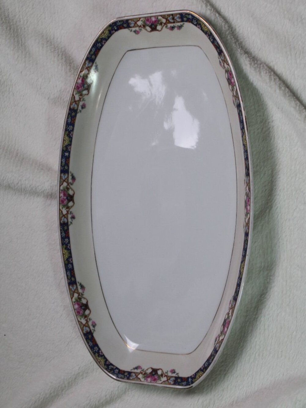 Vintage Edelstein Large 15"x9.5" Bavaria White Porcelain Dish